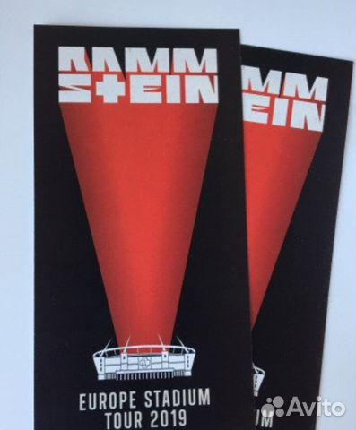 Бумажные билеты на Rammstein