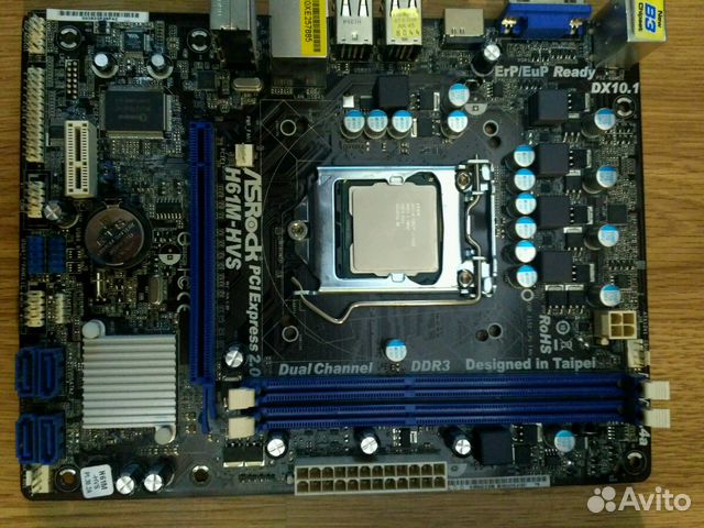 Asrock H61M-HVS в связке на Intel core i3 2120