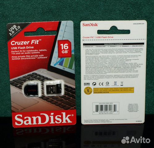 USB флешка SanDisk на 16Gb, новая