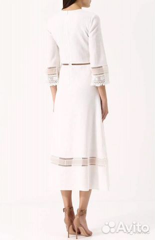 Белое льняное платье Ralph Lauren Collection Белое льняное платье Ralph Lauren Collection