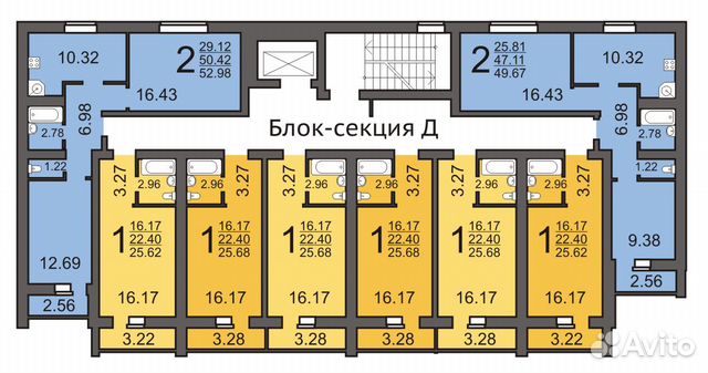 1-к квартира, 25.6 м², 4/10 эт.