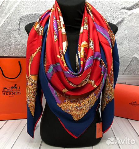Шелковый платок (шарф) Hermes Louis Vuitton