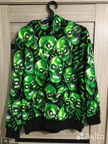 Green skull hoodie supreme on sale