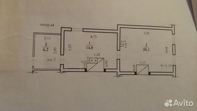 1-к квартира, 40.2 м², 2/2 эт. 1-к квартира, 40.2 м², 2/2 эт.