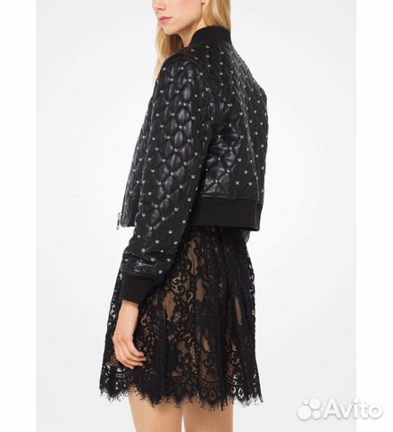 Стеганая кожаная куртка Michael Kors (xs)