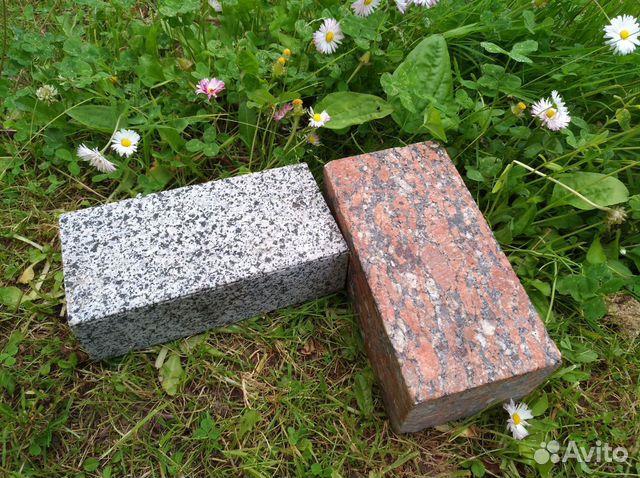 Брусчатка гранитная термо 20х10х5см, Капустинское Брусчатка гранитная термо 20х10х5см, Капустинское