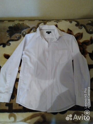 Рубашка белая ostin с длинным рукавом