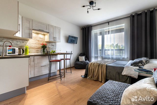 

Квартира-студия, 32 м², 2 кровати