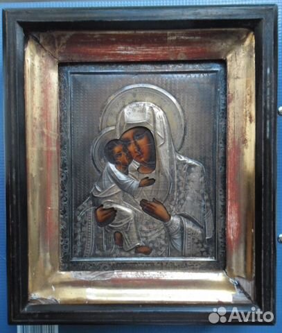 Икона владимирская божья матерь, 84 проба