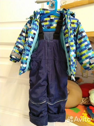 Костюм зимний куртка + полукомбинезон 86