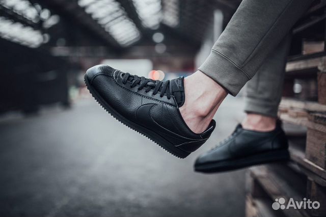 Кроссовки Nike Cortez Leather black Кроссовки Nike Cortez Leather black