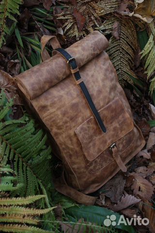 Рюкзак скрутка настоящая кожа яка Made in India Рюкзак скрутка настоящая кожа яка Made in India