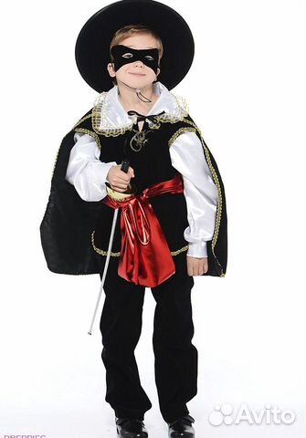 Карнавальный костюм Зорро. Батик. Размер 30