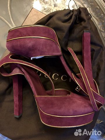 Замшевые босоножки- туфли Gucci Замшевые босоножки- туфли Gucci