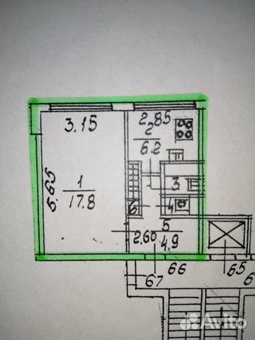 1-к квартира, 32.3 м², 8/9 эт.