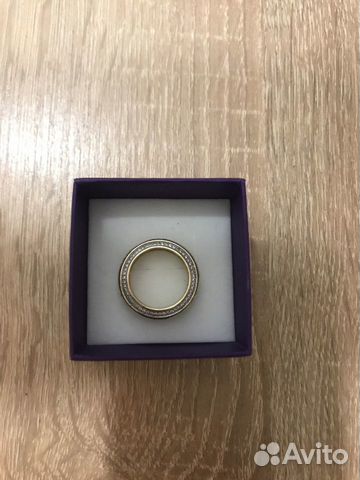 Серебряное кольцо с позолотой и фианитами