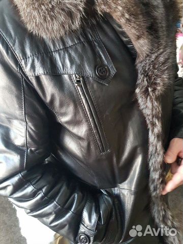 Кожаная дублёнка