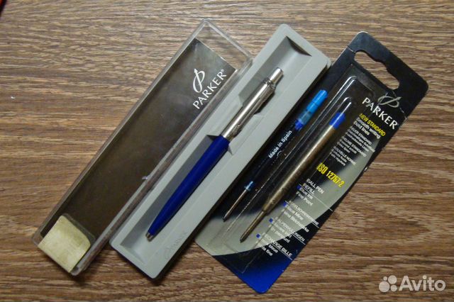 Ручка шариковая Parker Jotter Cobalt/St.Steel +доп