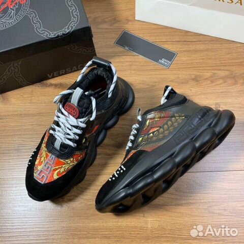 Кроссовки Versace Chain Reaction Black&Red Кроссовки Versace Chain Reaction Black&Red