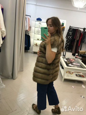 Жилет из меха куницы