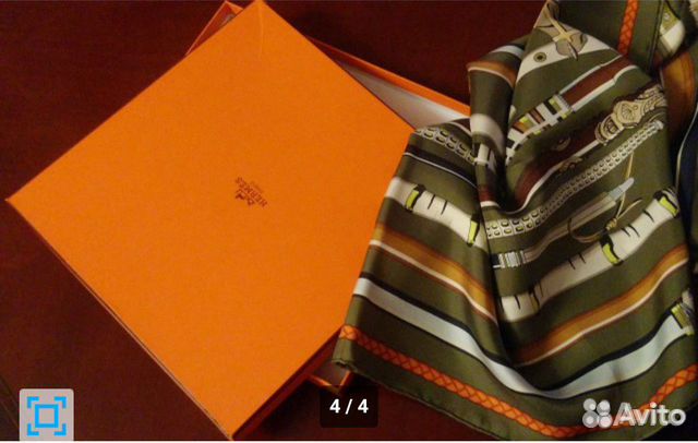 Платок каре Hermes Трости, оригинал, отличное сост