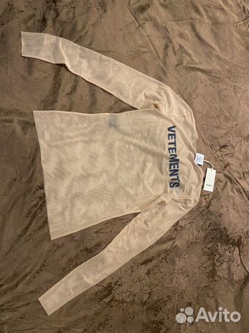 Vetements топ стрейч из органзы xs Vetements топ стрейч из органзы xs