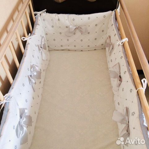 Бортики в кроватку сплошные. Новые