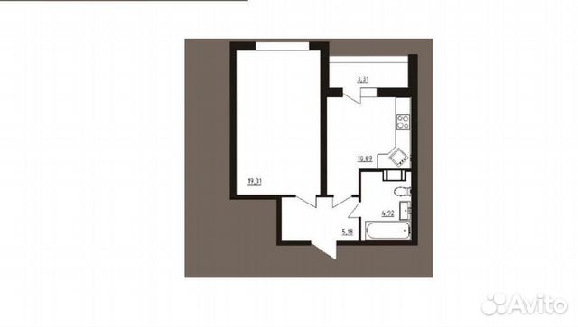 1-к квартира, 43.6 м², 18/25 эт. 1-к квартира, 43.6 м², 18/25 эт.