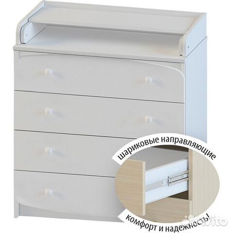 Пеленальный комод Атон М Щелкунчик 80/4, пвх Пеленальный комод Атон М Щелкунчик 80/4, пвх