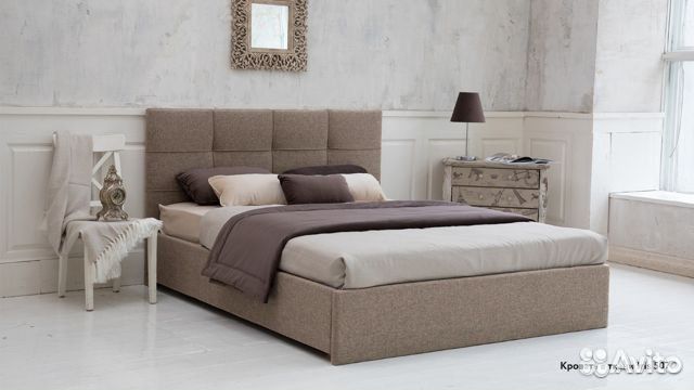 Новая двуспальная кровать с анатомическим матрасом