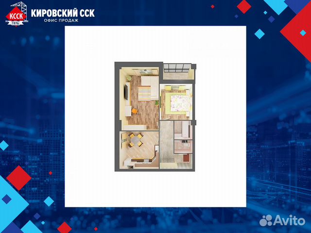 2-к квартира, 60.2 м², 14/20 эт.