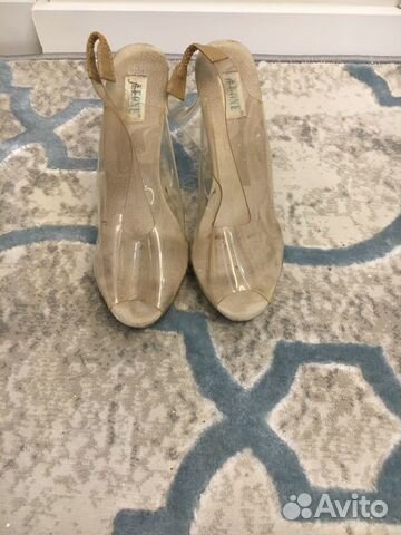 Туфли/босоножки lefone 40 прозрачные