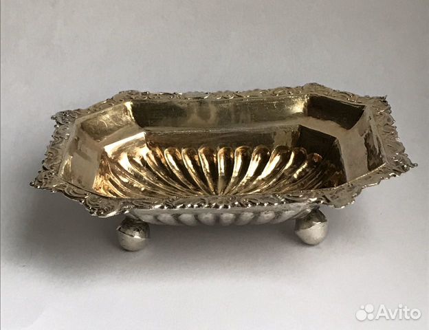 Солонка серебро 84 проба позолота 1842 год