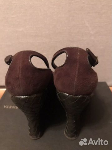 Туфли Bottega Veneta, Itali, оригинал, замша темно Туфли Bottega Veneta, Itali, оригинал, замша темно