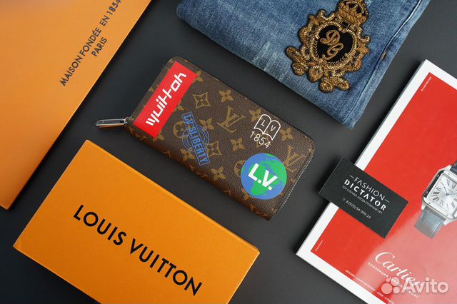 Кошелек клатч на молнии портмоне Louis Vuitton LV Кошелек клатч на молнии портмоне Louis Vuitton LV