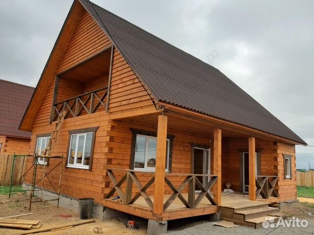 Сруб бани 6х4 м. из проф. бруса с мансардой Сруб бани 6х4 м. из проф. бруса с мансардой