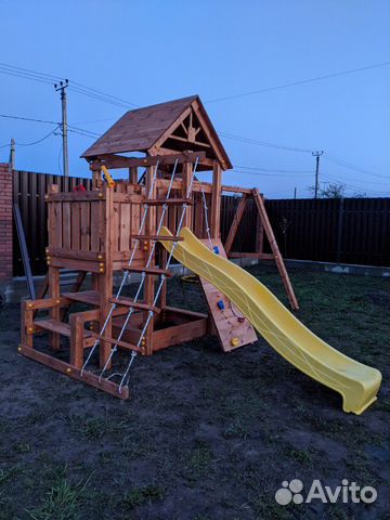 Детская площадка домик с балконом
