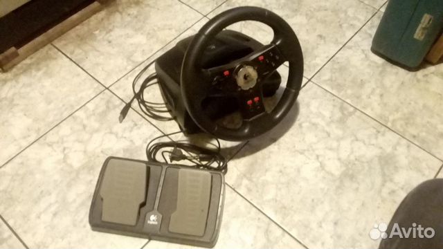 Игровой руль Logitech E-UK12 с педалями
