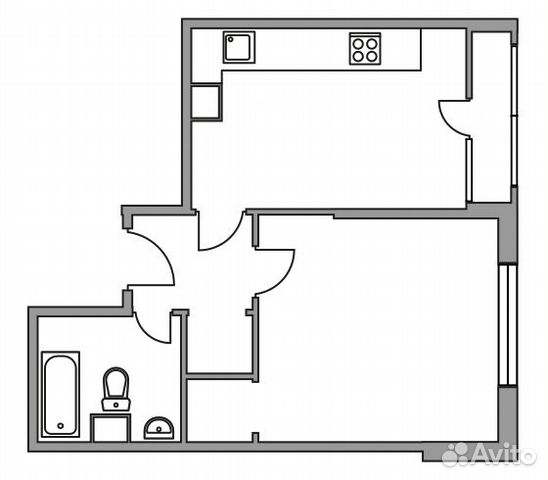 1-к квартира, 40.1 м², 2/15 эт.