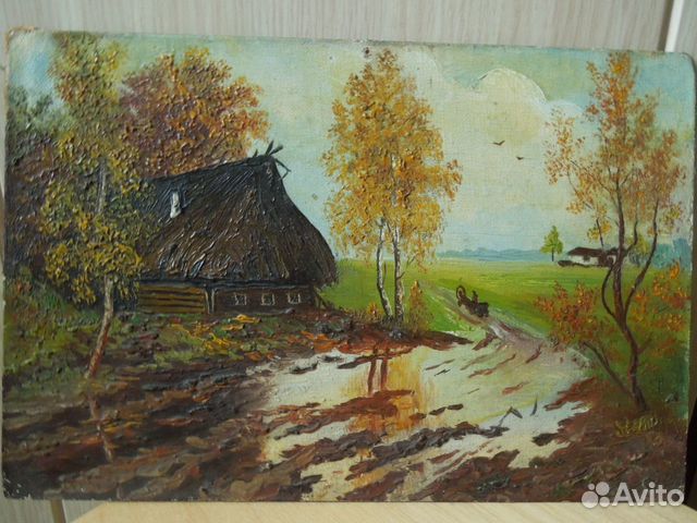 Зотов А.С.1918 г. Пейзаж масло