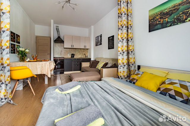 

Квартира-студия, 30 м², 2 кровати