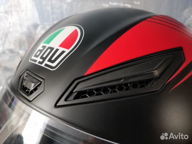 Шлем AGV K1 (ML) multi - warmup matt black/RED Шлем AGV K1 (ML) multi - warmup matt black/RED