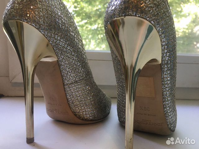 Серебристые туфли Jimmy Choo 37,5 обмен
