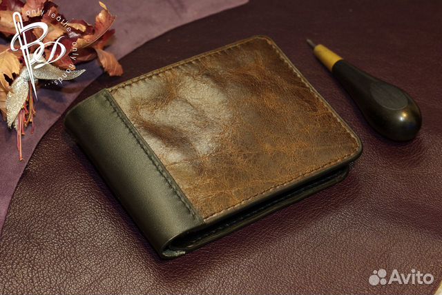 Кошелек, портмоне, бумажник, ручная работа. Кожа