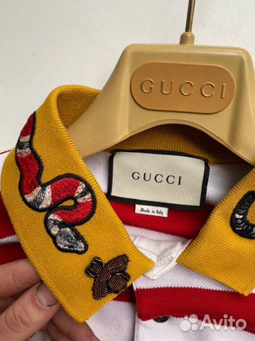 Поло gucci Cotton with Kingsnake embroidery 2017 Поло gucci Cotton with Kingsnake embroidery 2017