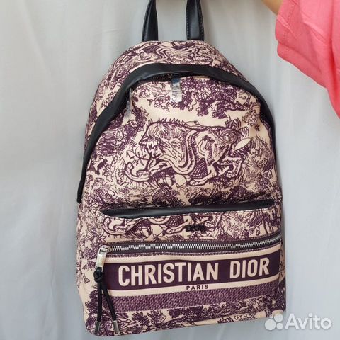 Новый женский рюкзак ткань и кожа Christian Dior