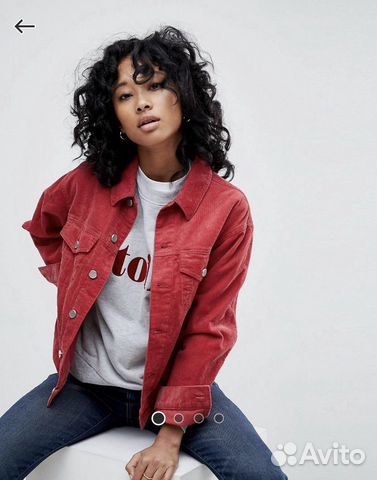 Красная вельветовая куртка ASOS Denim Красная вельветовая куртка ASOS Denim