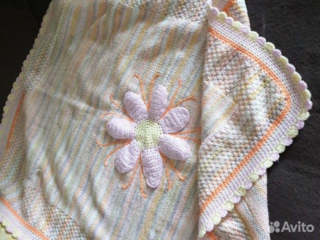 Плед ручной вязки