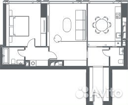 2-к квартира, 75.2 м², 35/65 эт. 2-к квартира, 75.2 м², 35/65 эт.