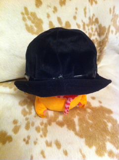 Новая черная шляпка бархатная р.56-58